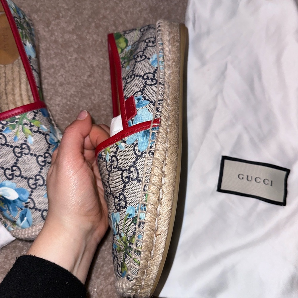 Gucci Women's jacquard espadrille size 38.5 - Picture 3 of 9